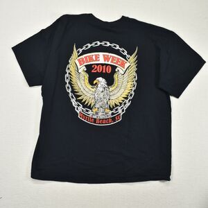 Myrtle Beach Biker Shirt Mens XL 2010 Bike Week Motorcycle Graphic Eagle Retro